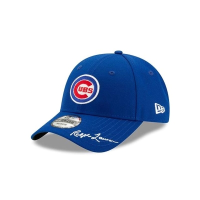 Blue Chicago Cubs Hat - New Era MLB x Ralph Lauren 49FORTY Fitted Caps USA4286095